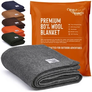 Woolly Mammoth Woolen Co. | Extra Large Merino Wool Camp Blanket | Perfect Ou... - Bild 1 von 8