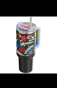 Stanley LE Vault Stevie Shao Quencher H2.0 FlowState Tumbler, Black Garden 40 oz - Picture 1 of 6