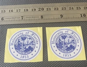 Lot Of 2 University Of Florida Logo Sticker For Water Bottle Laptop Cell Car New - Picture 1 of 1