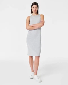 Vestido midi sin mangas Spanx AirEssentials gris claro jaspeado talla XL - Imagen 1 de 6