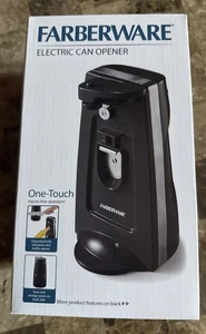 Farberware One-Touch Electric Can Opener w/knife Sharpener & Cord Storage Black - Picture 1 of 5