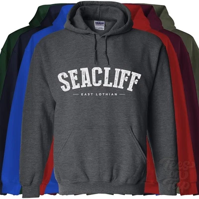 SEACLIFF EAST LOTHIAN HOODIE Auldhame Scotland college varsity style - Image 1 of 2