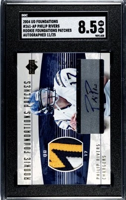 2004 UD FOUNDATIONS AUTO PATCH /25 PHILIP RIVERS RC SGC 8.5 POP 1 RPA - Image 1 of 2
