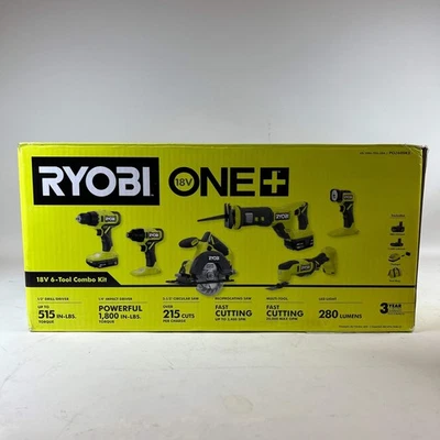 Ryobi ONE+ 18V 6-Tool Combo Kit PCL1600K2 - Image 1 of 4