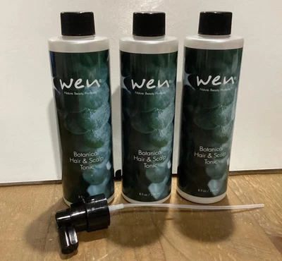 Lote de 3 tônicos botânicos para cabelo e couro cabeludo WEN 8 oz novo lacrado com bomba - Imagem 1 de 4