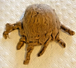 Antik Vintage kastanienbraune Mohair Perücke französische deutsche Puppe BONUSPERÜCKE 4 REPARATUR - Bild 1 von 9