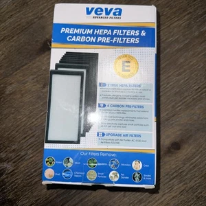 VEVA Premium HEPA Filter 2 Pack SIZE E Including 6 Carbon Pre Filters  - Picture 1 of 2