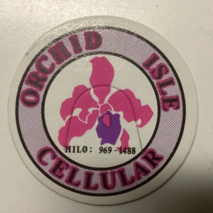 Vintage Orchid Isle Cellular Hilo Hawaii POG Milk Cap 1993 NEW Advertising - Picture 1 of 2
