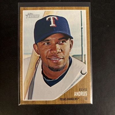 2011 Topps Heritage - Elvis Andrus #449 SP - Image 1 of 2