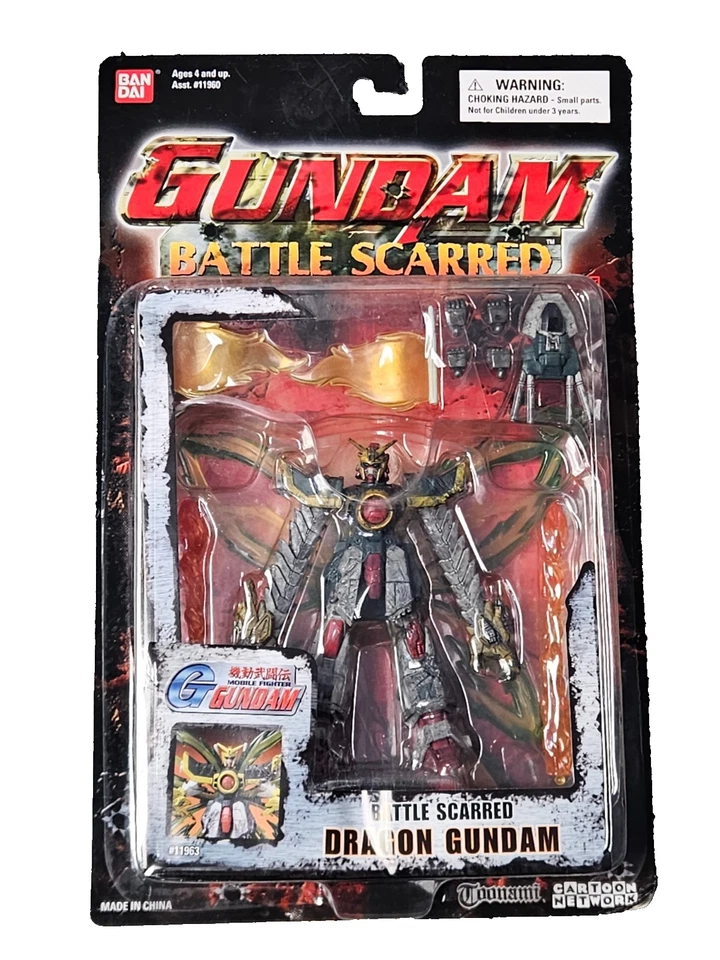 Figura de acción Toonami Bandai Battle Scarred Dragon Gundam 2003 nueva en caja Foto 1 de 1