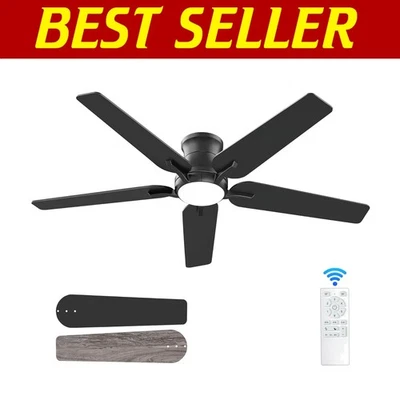 Dimmable 52 Inch Ceiling Fan with Remote - Stylish & Reversible for All Seasons - Image 1 of 4