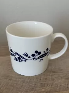 Royal Doulton FABLE Coffee Cup Mug White Blue Floral Garland - Picture 1 of 10