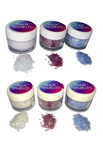 Magic Sparkles Edible Glitter Flakes - Gemstone Collection Decoration - Picture 1 of 4