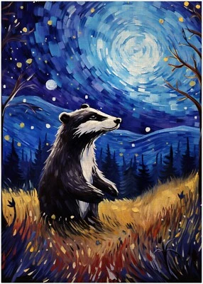 ART OF SOCKS Sternennacht Dachs Puzzle 300/500/1000 Teile