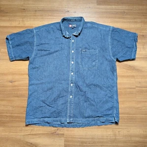 Vintage Chaps Ralph Lauren Denim Shirt XL Men's Blue 100% Cotton Button Up - Bild 1 von 10