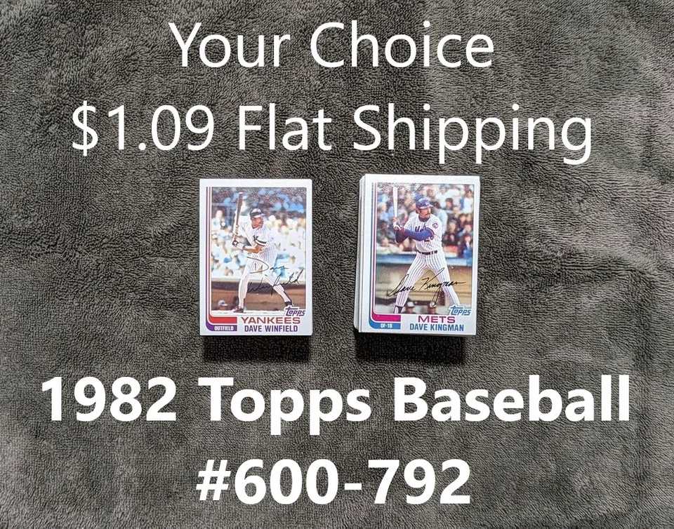 1982 Topps Baseball #600-792 YOUR CHOICE $1.09 Flat Shipping 8/17/24 - Image 1 of 1