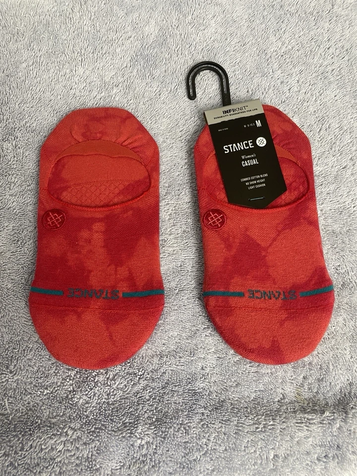 Paquete de 2 calcetines informales de algodón peinado Stance con cojín ligero No Show para mujer medianos Foto 1 de 1