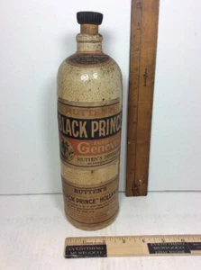 RUTTENS DISTILLERY BLACK PRINCE ZEER OUDE GENEVER SCHIEDAM HOLLAND Liquor Bottle - Picture 1 of 12
