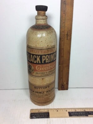 Garrafa de Licor RUTTENS DESTILLERY BLACK PRINCE ZEER OUDE GENEVER SCHIEDAM HOLLAND - Imagem 1 de 4