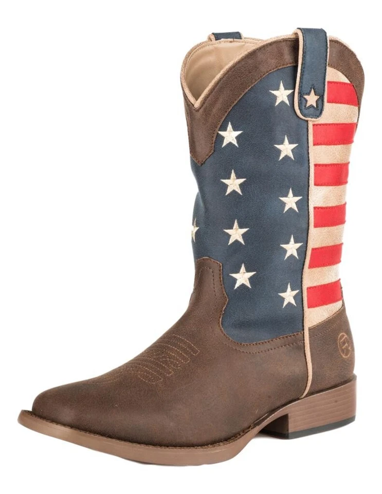 Roper Womens American Patriot Boot Brown 7