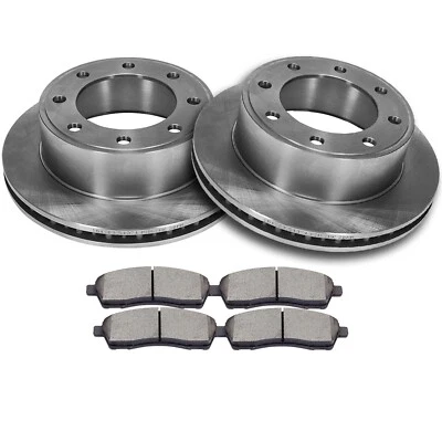 For Ford F-250 F-350 Super Duty SD Excursion Rear Brake Rotors And Ceramic Pads - Image 1 of 4