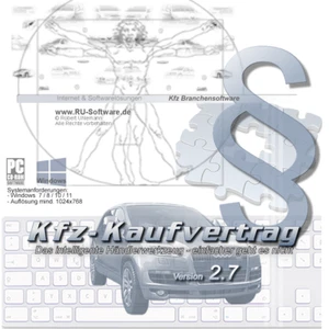 Kfz-Kaufvertrag Software Gebrauchtwagen Neufahrzeuge Ankaufscheine Probefahrt - Bild 1 von 1