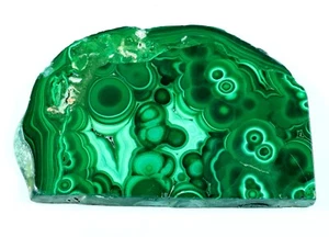 398 CT NATURAL FLOWER PLUME MALACHITE POLISH SLAB TILE UNTREATED GEMSTONE MJ-74 - Picture 1 of 6