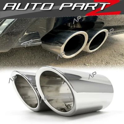 2x embellecedores de tubo de escape de acero inoxidable para VW PASSAT B6 3C B7 Passat Veriant - Imagen 1 de 4