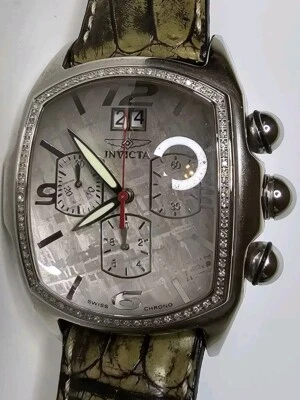 Reloj Invicta Lupah Meteorito Diamante Cronógrafo Fecha Grande 2470 43mm Foto 1 de 4