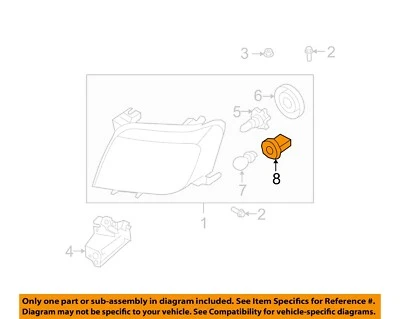Mercury FORD 原始设备制造商水手前灯-前灯-信号灯泡插座 2U5Z13411PA — 第 1/2 张图片
