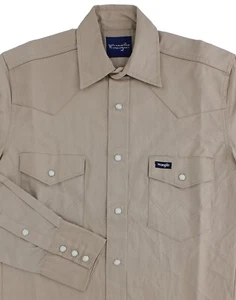 Wrangler Men's Western Shirt 2-Sawtooth Pockets, Snap Front, Long Sleeve, Serged - Picture 1 of 25