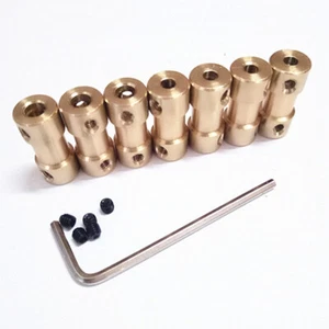 2/2.3/3/3.17/4/5/6mm Motor Drive Brass Shaft Coupling Coupler Connector Sleeve - Picture 1 of 12