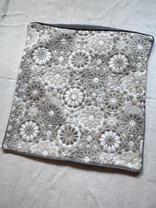 Madison Park Signature Mosaic Print Matelasse Euro Sham, Gray Beige Multi 24x24" - Picture 1 of 7