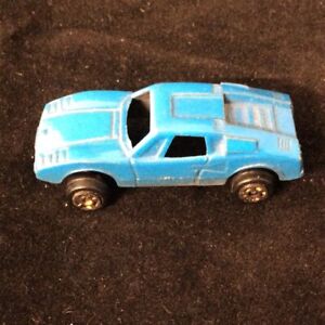 Tootsie Lamborghini Car Diecast Blue Paint Rubber Wheels 1 7/8" Long
