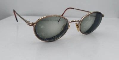 Vintage Vogue VO3117 Gold Oval Metal Sunglasses Italy FRAMES ONLY - Image 1 of 4