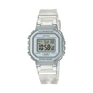 Casio LA20WHS-7A, Women's Chronograph Watch,Clear Resin Band, Alarm, Illuminator - Picture 1 of 2