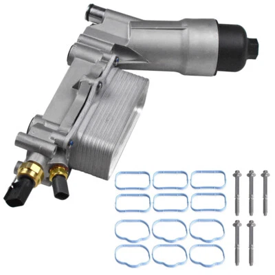 Conjunto de carcasa de filtro de enfriador de aceite de motor de aluminio para Dodge Grand Caravan 3,6 L Foto 1 de 4