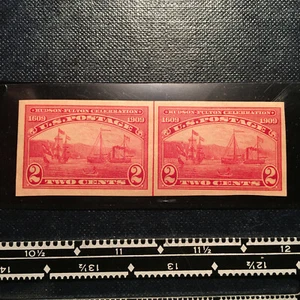 US 1909' STAMP # 373 MINT IMPERF PAIR Ships See Photos - Picture 1 of 5