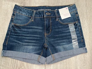 Nuevo con etiquetas Chicas SO Denim Favorito Corbata, Elástica, Ajustable, Pantalones Cortos, Azul - Imagen 1 de 8