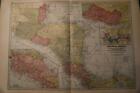 1899 RARE BEAUTIFUL ANTIQUE CRAM MAP OF CENTRAL AMERICA-NICE DETAIL