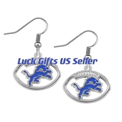 NFL Football Team Detroit Lions Dangle Earrings Fashion Gift Cover