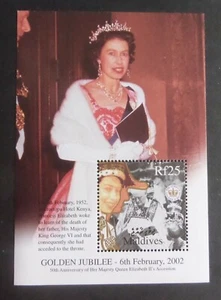 Maldivas 2002 Golden Jubilee MS3714 montado como nuevo - Imagen 1 de 1