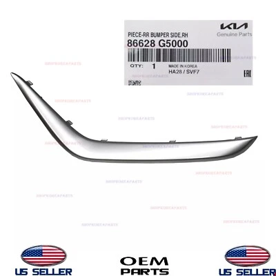 Genuine OEM Rear Bumper Lower Molding RIGHT Passenger Side 2017-2019 Kia Niro - Image 1 of 3