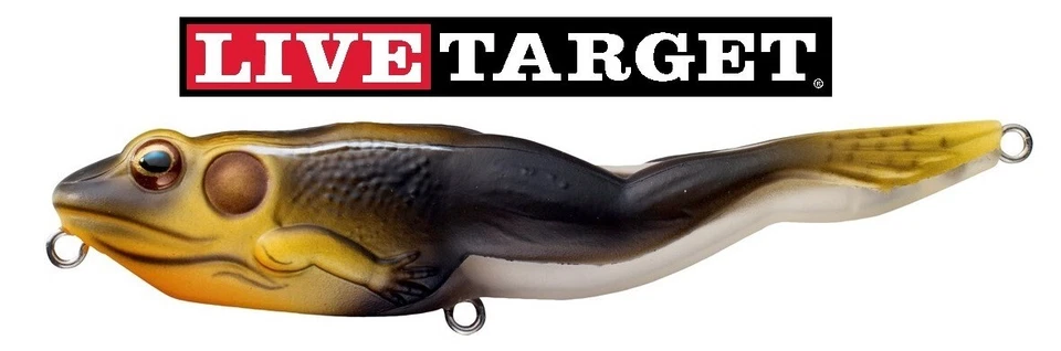 RARE Live Target (FGW118T510) Walking Frog Topwater Lure - Black Tan - Image 1 of 1