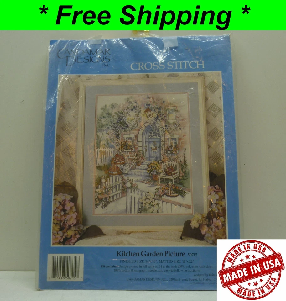Candamar Designs Counted Cross Stitch Kit Kitchen Garden Picture 50715 14x18
