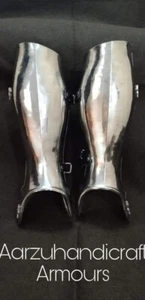 Greaves anatómicas medievales de acero inoxidable para combate legal de sca - Imagen 1 de 7
