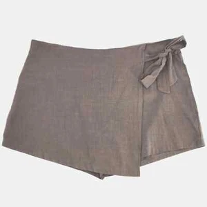 Shein Wrap Front Lightweight Cotton Shorts Skort Womens Plus Size 4XL Brown - Picture 1 of 11