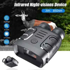5x Zoom Occhiali Visione Notturna IR 850nm Binocolo Digitale Video Registrazione Telescopio - Foto 1 di 24