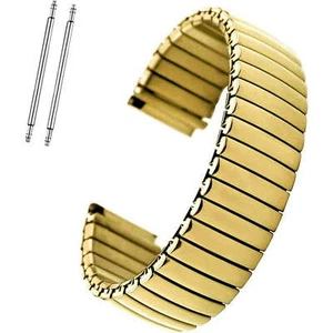 Blekon Women's 18mm Stainless Steel Stretch Watch Band Replacement, Straight End - Picture 1 of 31