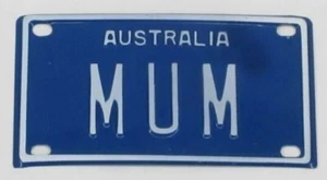 MUM NOVELTY NAME MINI TIN AUSTRALIAN LICENSE NUMBER PLATE - Picture 1 of 1